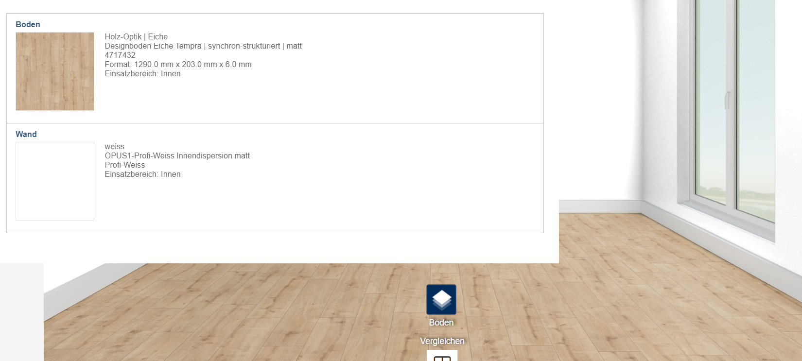 Böden in Holzoptik virtuell testen